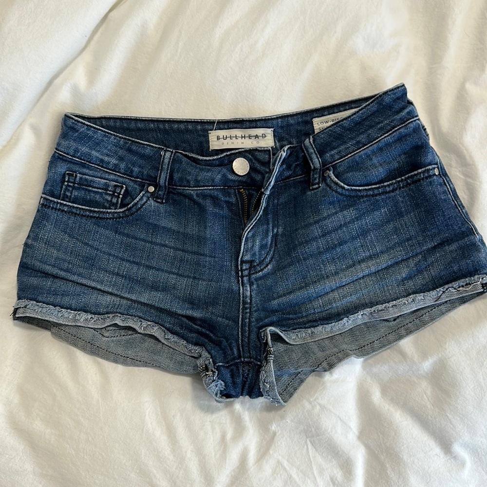 Low Rise Blue Denim Jean Short